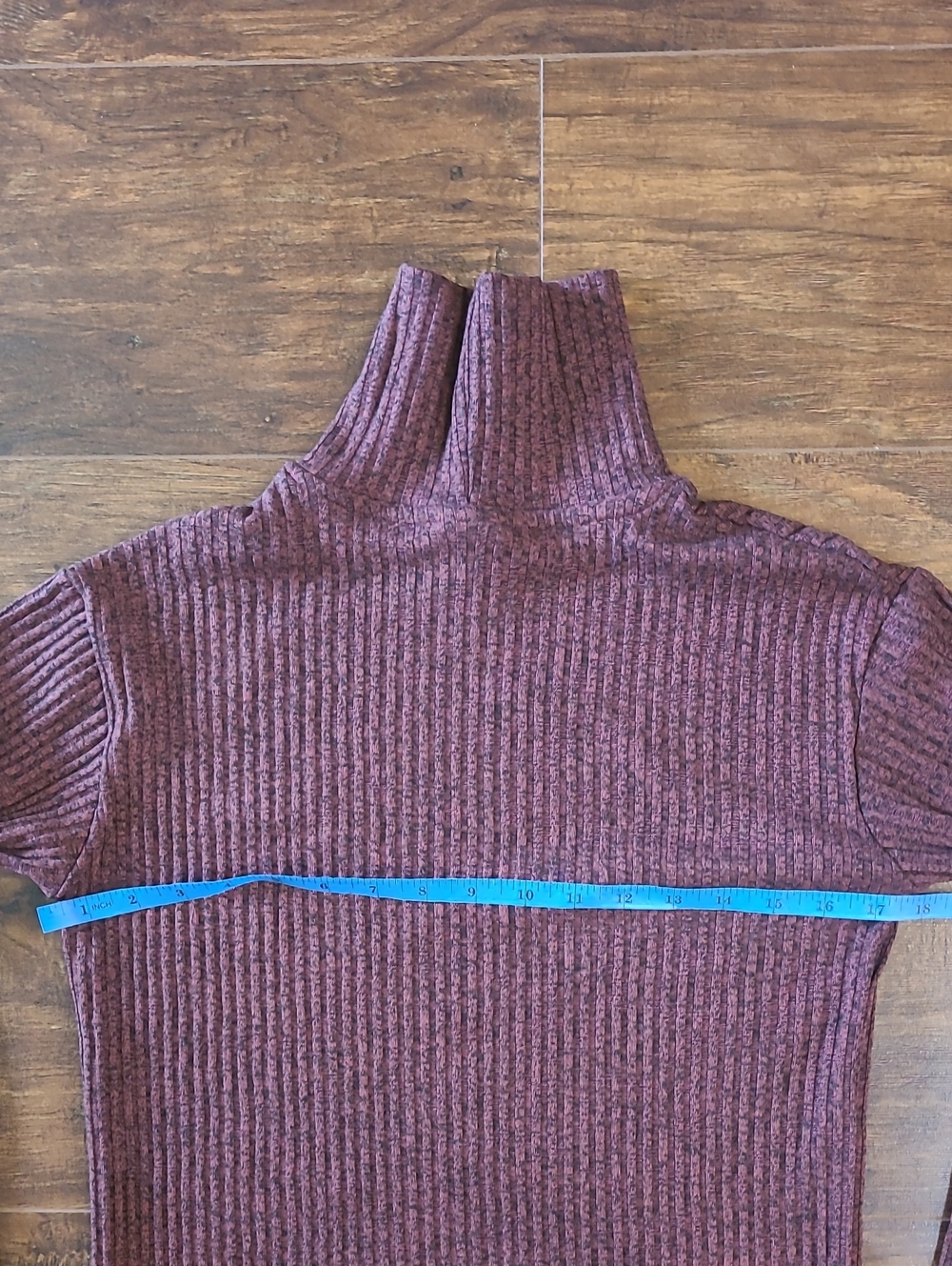 Father Sons Slim Fit Burgandy Ribbed Turtleneck Sweater Size S - Picture 8 of 10